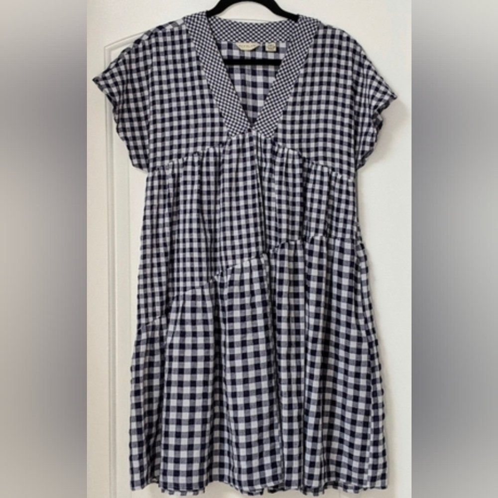 NWT Anthropologie 11.1.Tylho Women Gingham Tunic Dress M $138